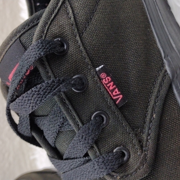 Vans Off The Wall Black Brown Canvas Upper Toe Round Lace Up Low Top Sneaker - Picture 12 of 15